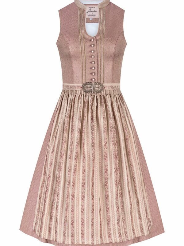 Midi Dirndl 65 cm altrosa beige Denise 010929