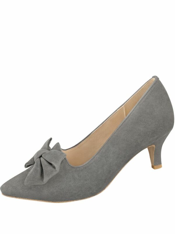 Pumps grau mit Schleife Julie 016174