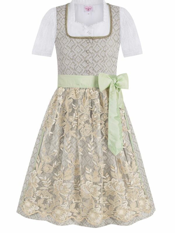 Kinder Dirndl grau gold 013785