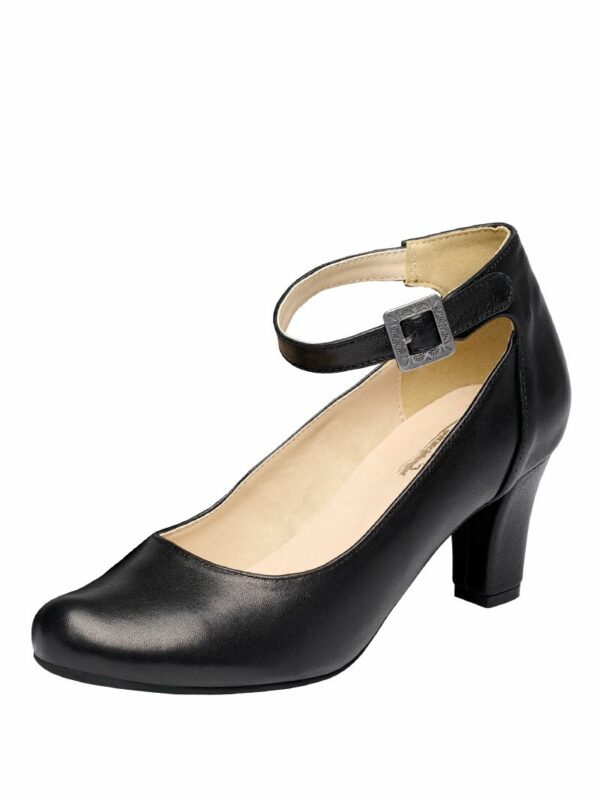 Pumps schwarz mit Spange Lina 012687