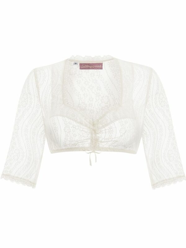 Dirndlbluse Spitze creme Stretch Marie 015412