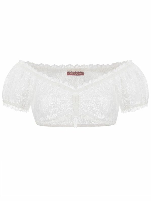 Dirndlbluse Spitze creme Stretch Nicole 014001