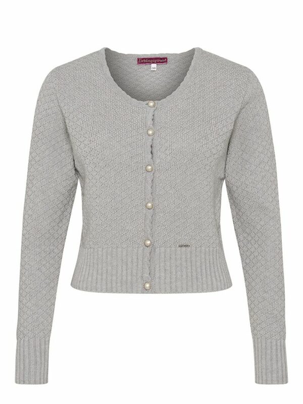 Trachten Strickjacke hellgrau Marlene 010951