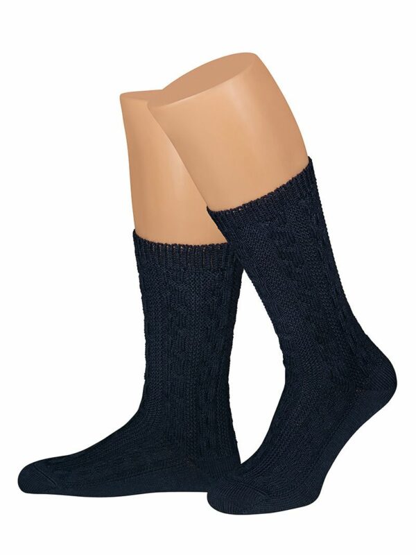 Trachtensocken kurz dunkelblau Merinowolle 005530