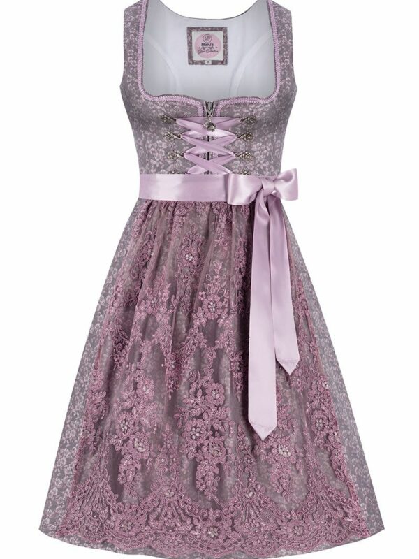 Midi Dirndl 65 cm flieder geblümt Denise 013923
