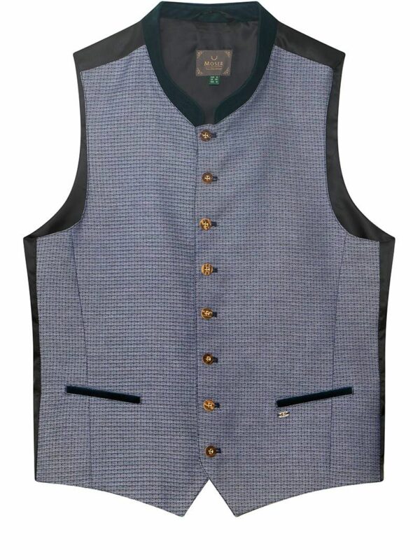 Trachtenweste grau blau Marcel 010859