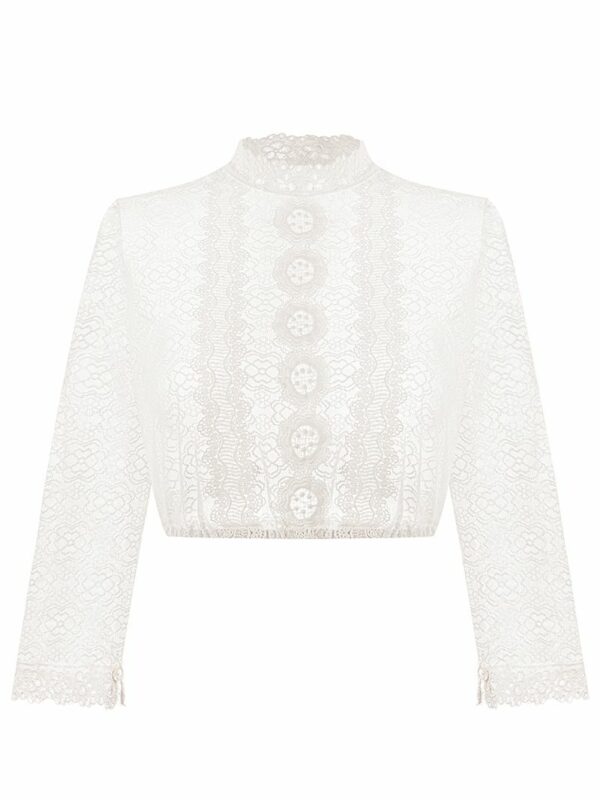 Dirndlbluse Spitze creme 011697
