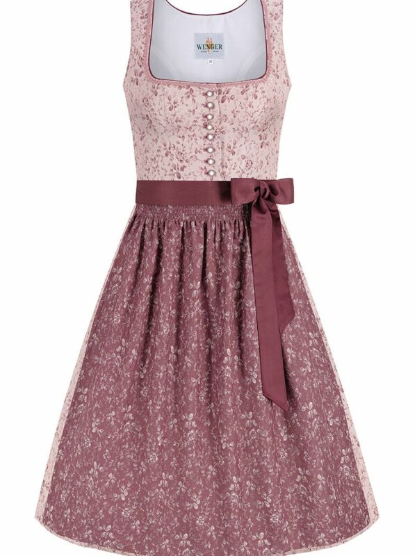 Midi Dirndl 70 cm altrosa rosenholz Xenia 014397
