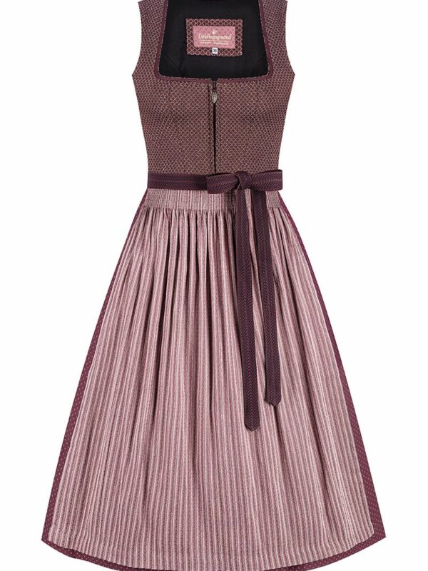 Dirndl lang 80 cm aubergine Stretch Martha 015474