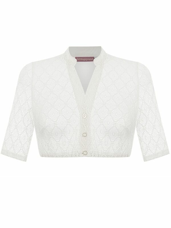 Dirndlbluse Spitze creme Stretch Emma 014039