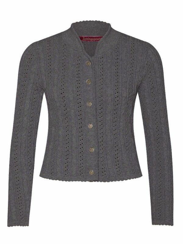 Trachten Strickjacke dunkelgrau Franzi 009529