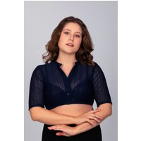 Dirndlbluse Sophia Marineblau