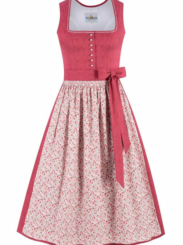 Dirndl lang 80 cm himbeer natur Celine 014326