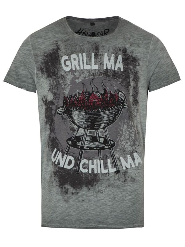 Trachtenshirt grau Grill ma und Chill ma 012939 ~ S