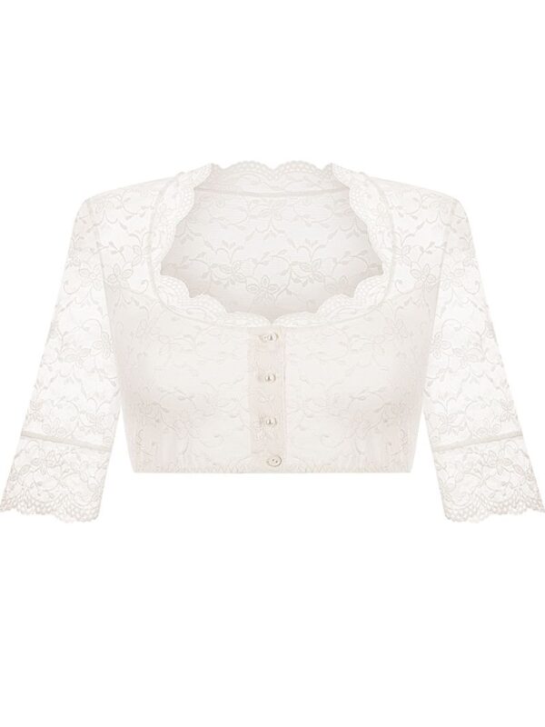 Dirndlbluse creme Stretch Kathi 012898 ~ 32