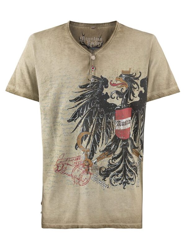 Trachtenshirt oliv Franz Austria 012724 ~ S