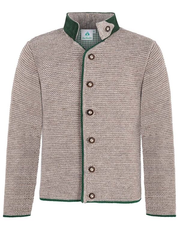 Kinder Strickjacke hellbraun meliert grün Moritz 005104 ~ 86
