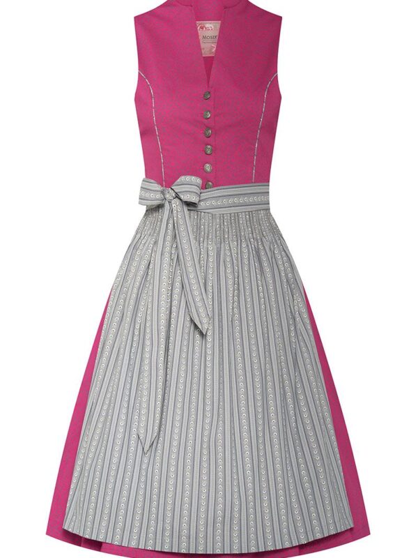 Midi Dirndl 65 cm beere grau Matilda 007858 ~ 32