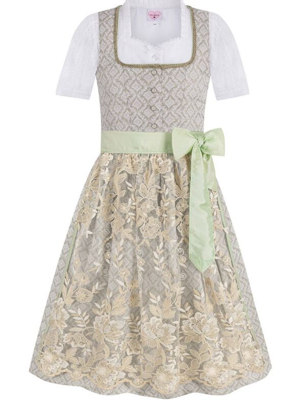 Kinder Dirndl grau gold 013785 ~ 104