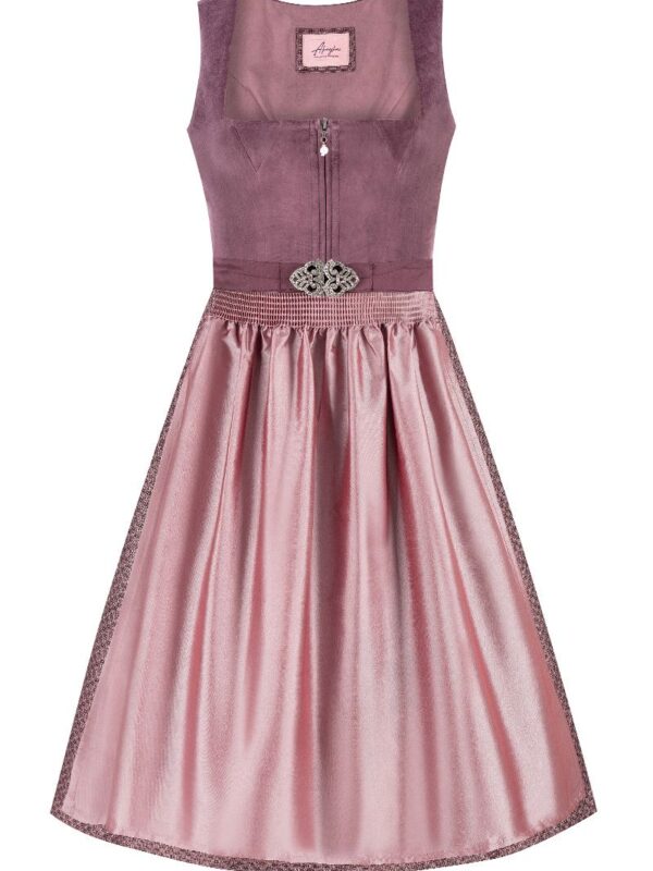 Midi Dirndl 70 cm mauve altrosa Samt Pascal 015079 ~ 40