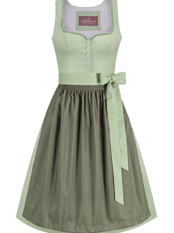 Midi Dirndl 65 cm salbei oliv Jule 014654 ~ 46