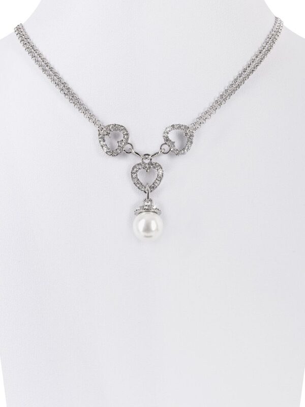 Collier mit Herzen und Perle