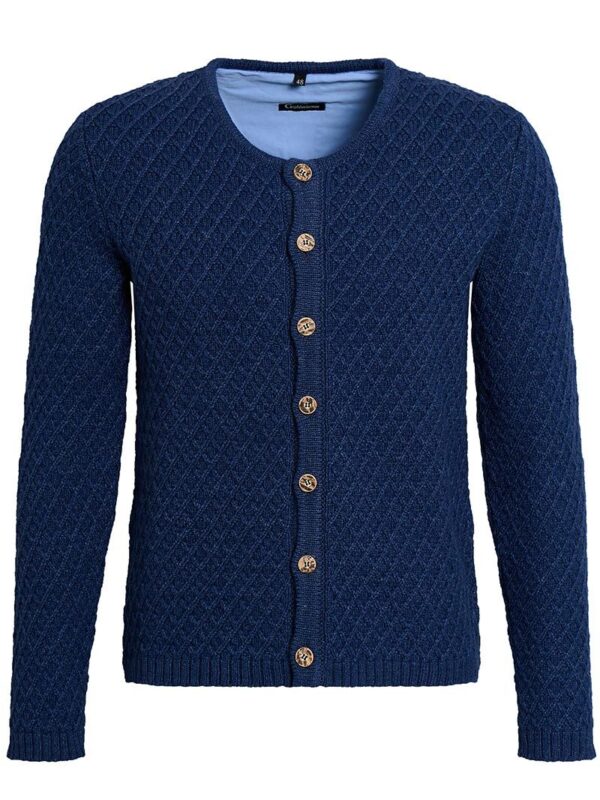 Trachten Strickjacke dunkelblau Xaver 012180 ~ 44