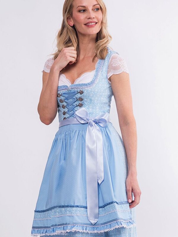 Mini Dirndl 55 cm hellblau Leonie 014962 ~ 38