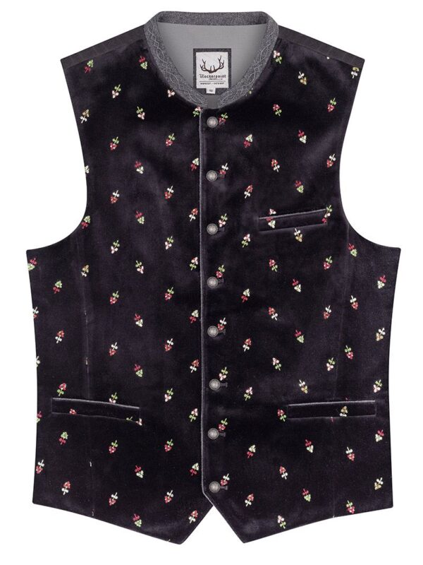 Trachtenweste schwarz Samt Vittorio 013728 ~ 60
