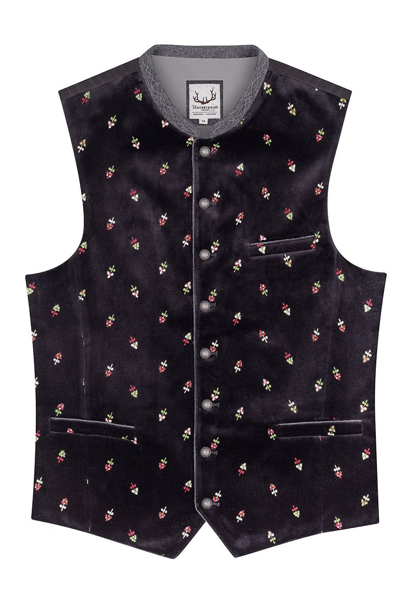 Trachtenweste schwarz Samt Vittorio 013728 ~ 60