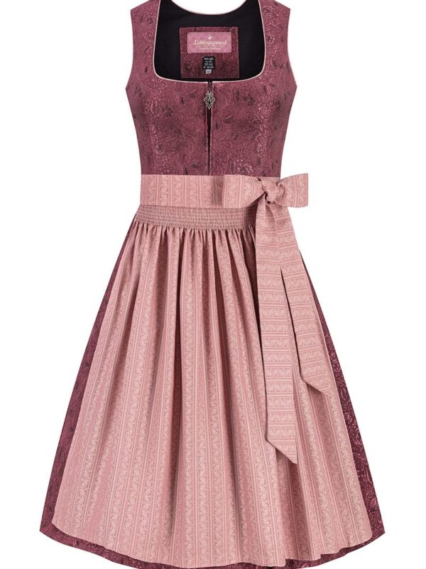 Midi Dirndl 70 cm aubergine altrosa Mariella 016587 - limitiert ~ 34