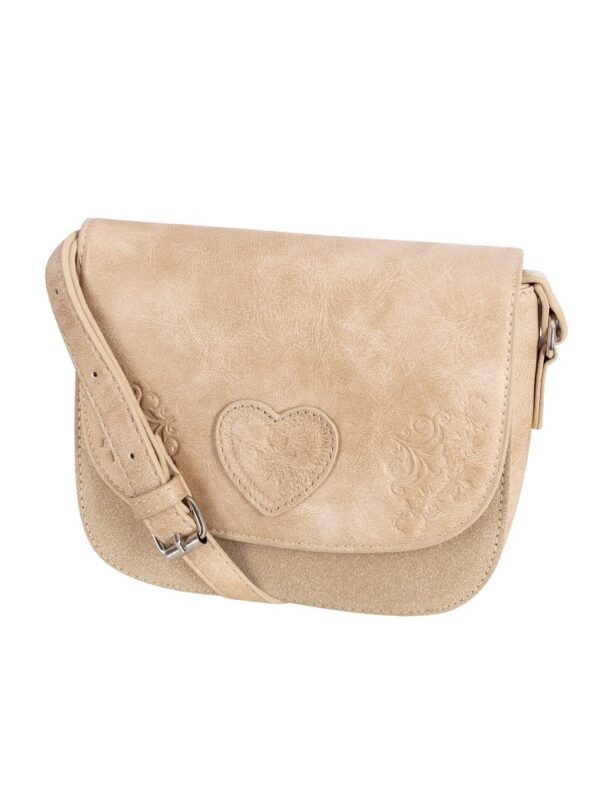 Trachtentasche creme Herz 014008 ~ creme