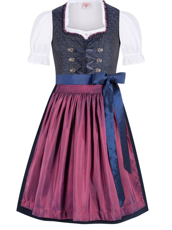 Kinder Dirndl dunkelblau lila Franzi 014808 ~ 116