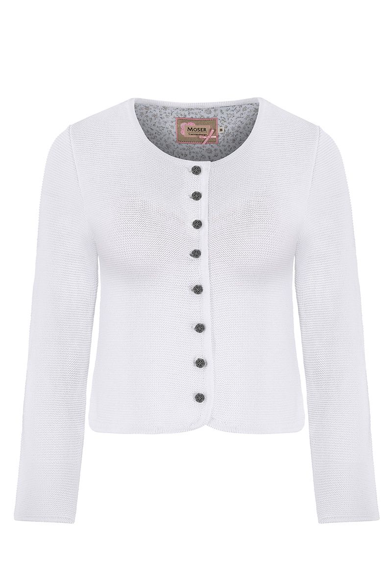 Trachten Strickjacke weiß Franziska 014412 ~ 44