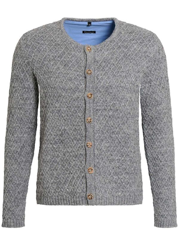 Trachten Strickjacke grau Xaver 012179 ~ 44