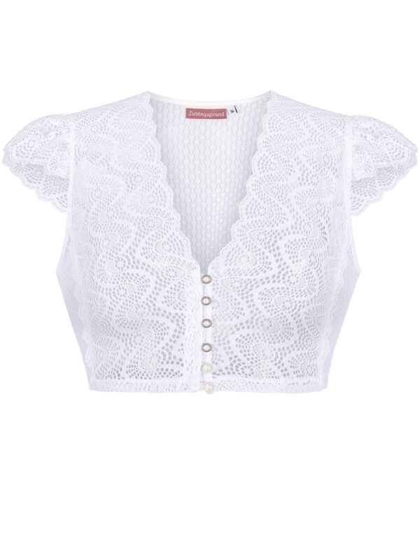 Dirndlbluse MIRIAM ~ 34 ~ weiß